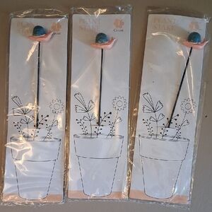 Floral Plant Stakes with Snail